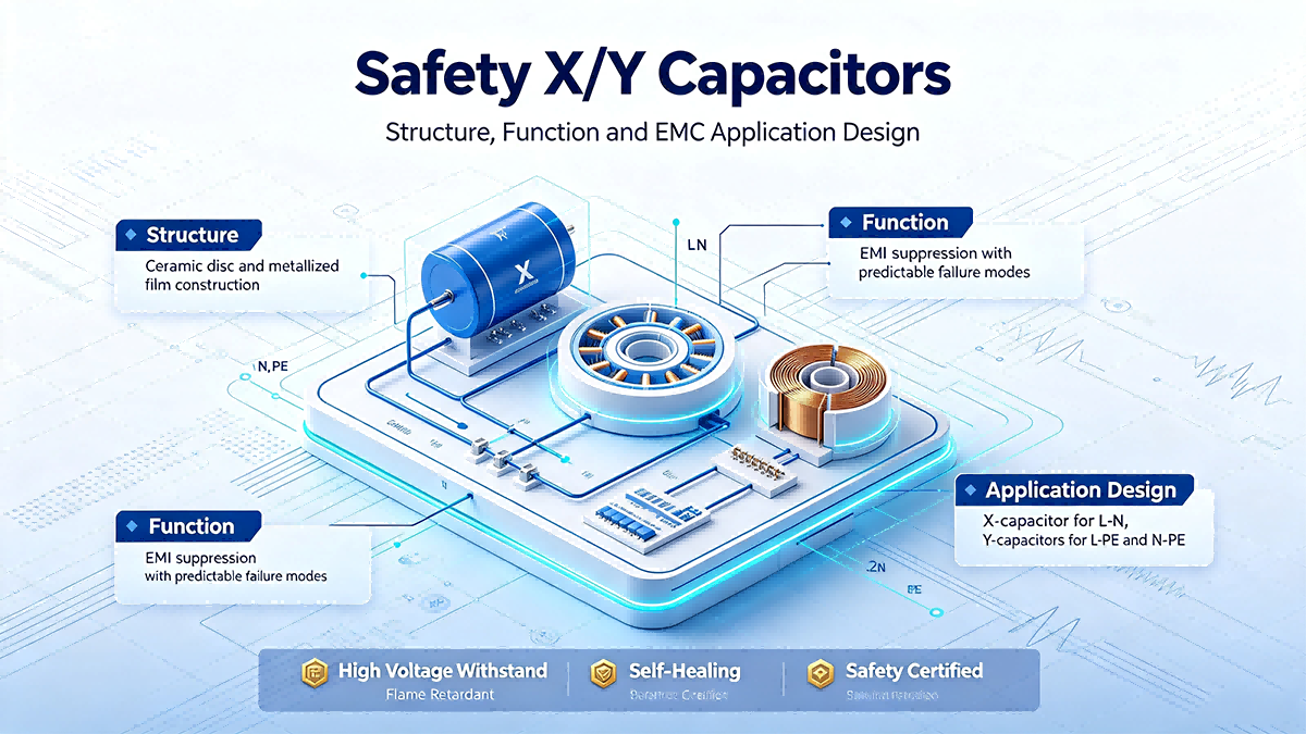 Safety X & Y Capacitors Structure, Function and EMC Application Design