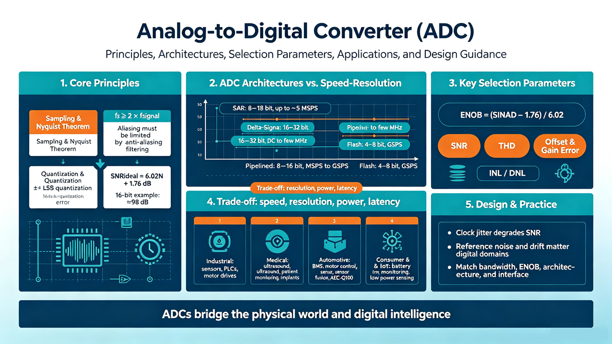 Analog-to-Digital Converter (ADC): Principles, Architectures & Applications